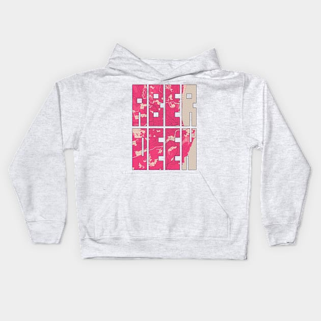 Aberdeen, Scotland City Map Typography - Blossom Kids Hoodie by deMAP Studio